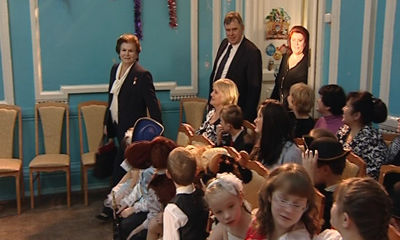 Валентина Терешкова и Сергей Ястребов посетили детдом села Великого