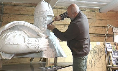 В Переславле продолжается работа над скульптурой Александра Невского