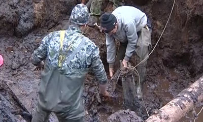 В Некоузском районе закончен первый этап по раскопкам военного самолета