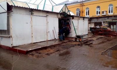 На центральном рынке в Ярославле начали сносить павильоны