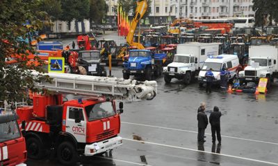 На Cоветской площади прошел городской смотр спецтехники