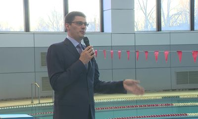 Четырехкратный олимпийский чемпион по плаванию Александр Попов пообщался с юными спортсменами