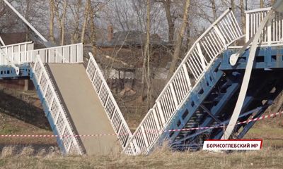 Виноват ветер: названы предварительные причины обрушения моста в Борисоглебском