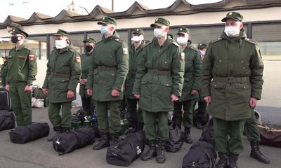 Солдаты-срочники отправились из учебного центра ракетных войск по воинским частям