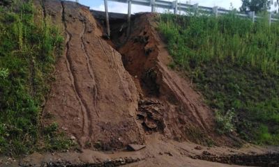 В Некрасовском размыло откос дамбы у моста через Солоницу: недостатки конструкции будет устранять подрядчик