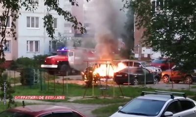 В Заволжском районе сгорели три машины