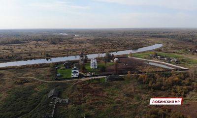 В Любимском районе на территории мужского монастыря высадили липовую аллею