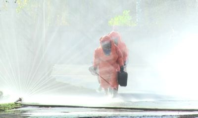 Разлив хлора: в Ярославле прошли учения спасателей