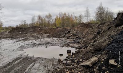 На берегу Волги появилась свалка дорожностроительных отходов