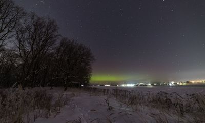 Небо над Ярославлем озарило северное сияние
