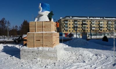 Центр Рыбинска украсит снеговик-гигант