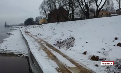 В Казанском районе Рыбинска завершили работы над берегоукреплением набережной