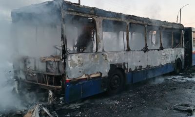В Ярославле сгорел рейсовый автобус