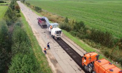 На трассе между Ростовом и деревнями Марково и Строганово Ярославской области начался ремонт