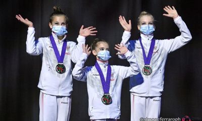 Тройка ярославских акробаток Динара Айсина, Устина Маврычева и Мария Федюнина стали победительницами первенства Европы