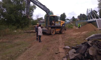 В Борисоглебском стартовал ремонт известного на всю страну пешеходного моста