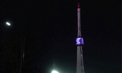 Телевизионная башня у стадиона «Шинник» окрасилась в цвета «ЯПервого»