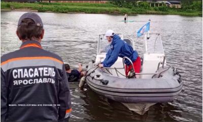 На Которосли прошли учения ярославских сотрудников МЧС