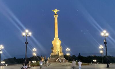 Световое оформление появилось у стелы 1000 лет Ярославлю