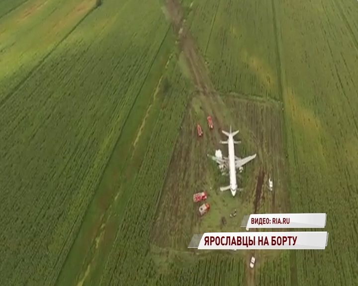 На борту А321, приземлившегося в кукурузном поле, была жительница Углича