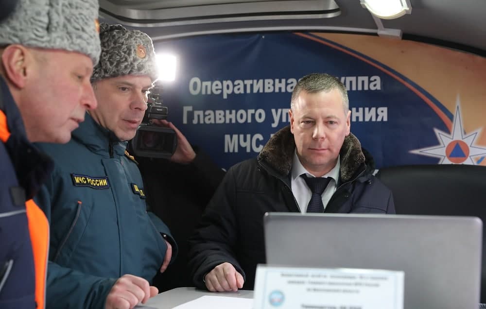 Михаил Евраев принял участие в тактико-специальных учениях по спасению людей во время паводка